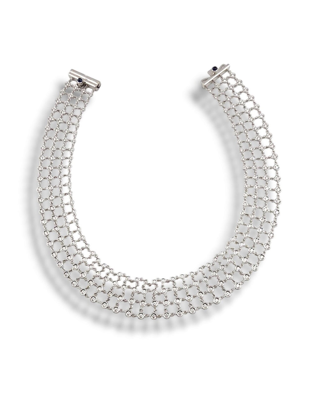 Roberto  Coin 18Kt White Gold and 9.0 Diamond Spider Web Design Necklace