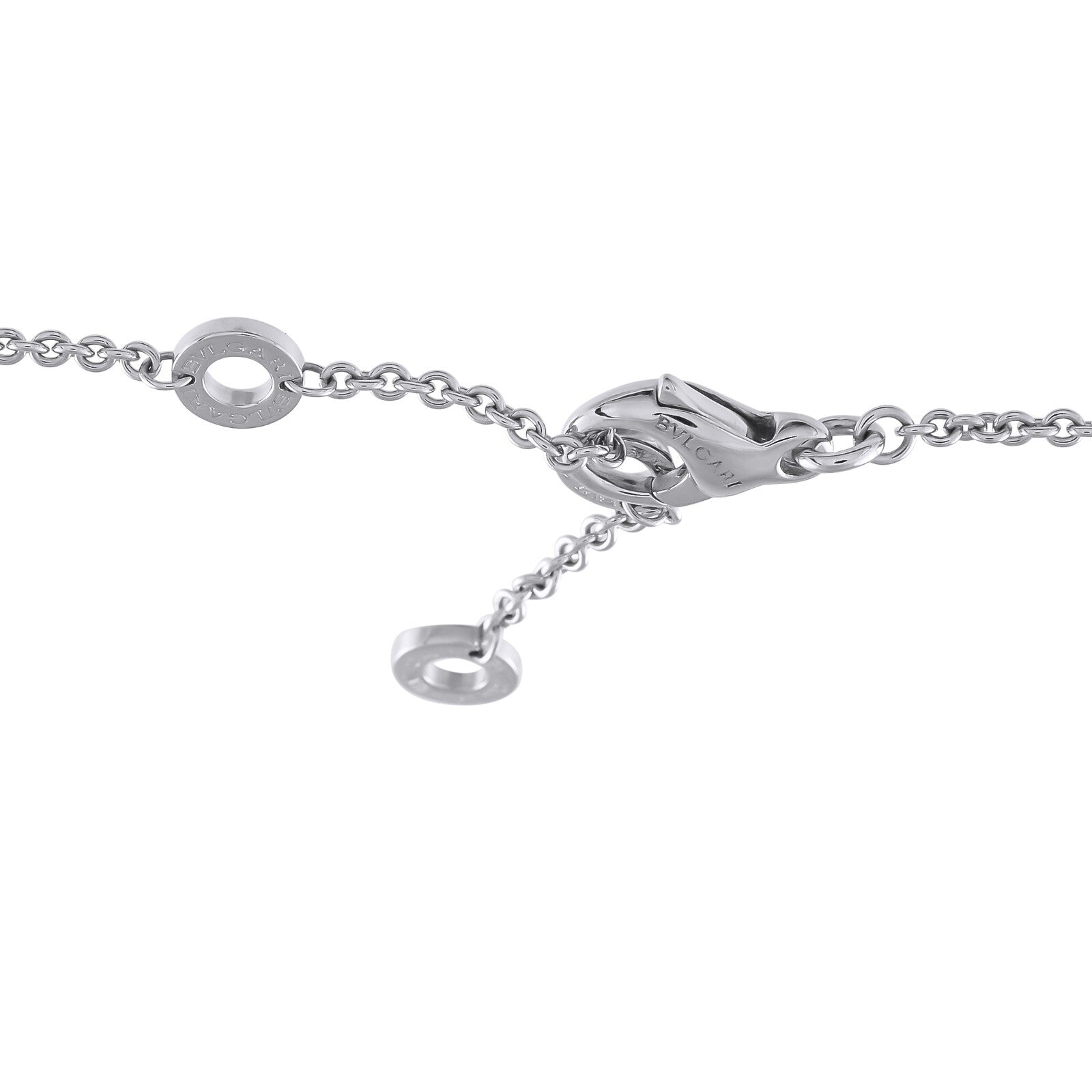 Bvlgari B.zero1 18K White Gold Multicolored Gemstone Necklace