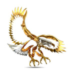 14K Tri-Color Gold 1.0ct Diamond Eagle Silhouette Large Brooch