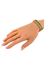 Art Deco 18K Yellow Gold 21ct Sapphire and 7.2ct Diamond Bracelet