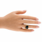 Gucci 18K Yellow Gold Ring Onyx