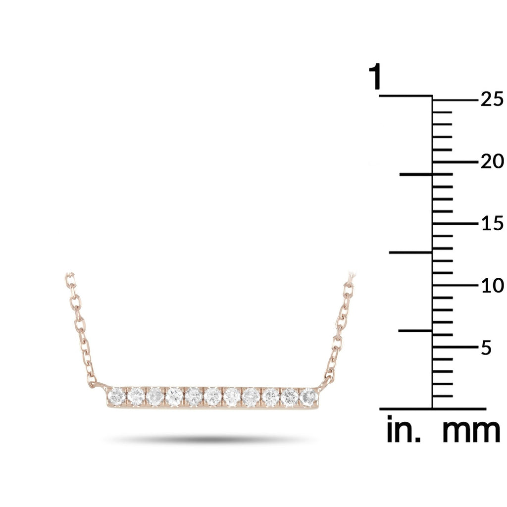 14K Rose Gold 0.10ct Diamond Necklace