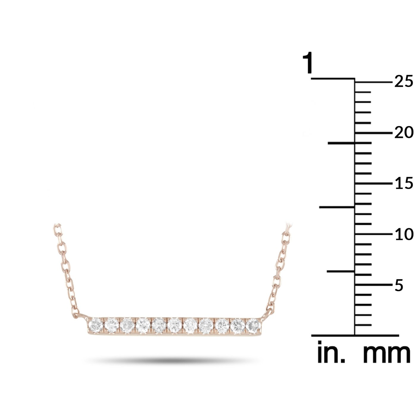 14K Rose Gold 0.10ct Diamond Necklace