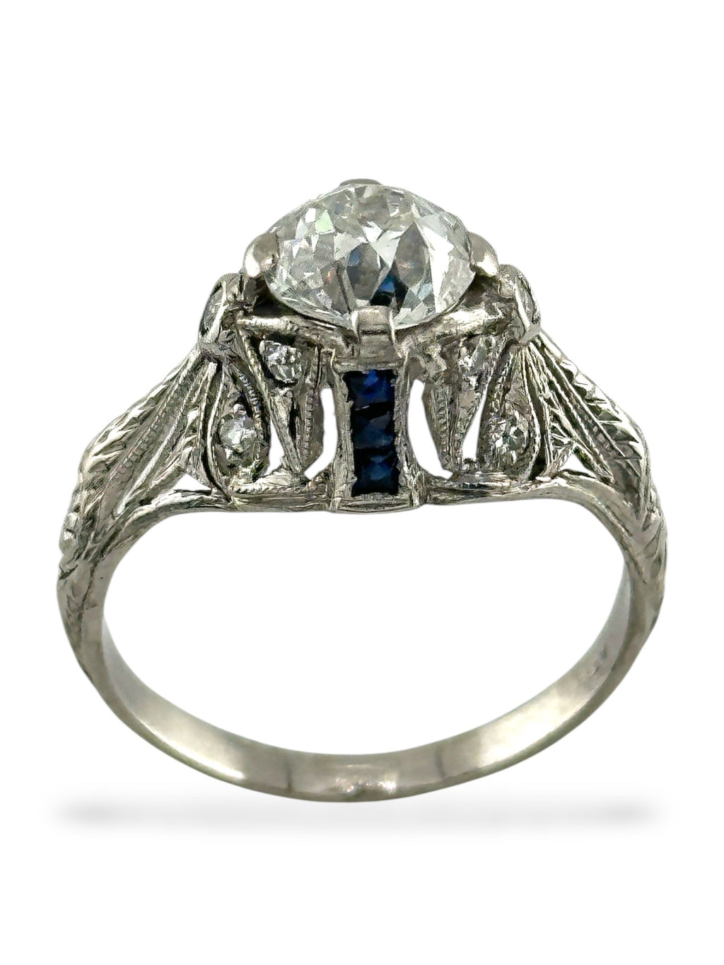 Art Deco Platinum and Diamond Ring 1.15ct