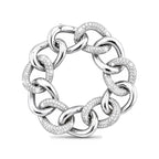 Tiffany & Co. White Gold 22.00ct Diamond Link Bangle Bracelet