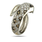 Serpentine Viper 18K White Gold 1ct Diamond Wrap Ring