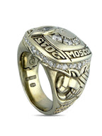 19K White Gold Russian Hockey Championship 1.85ct Diamond Ring Signed Makarov