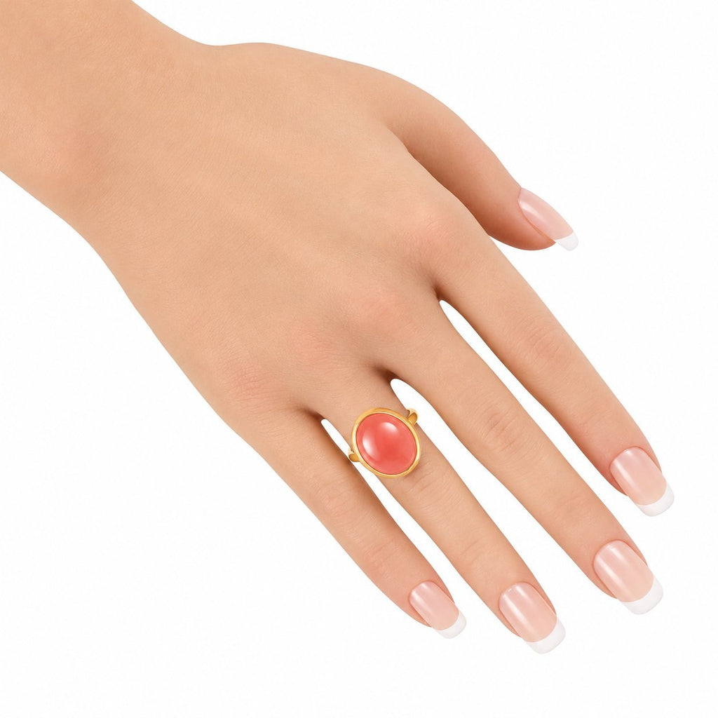 Fred of Paris Belles Rives 18K Rose Gold Rhodochrosite Ring