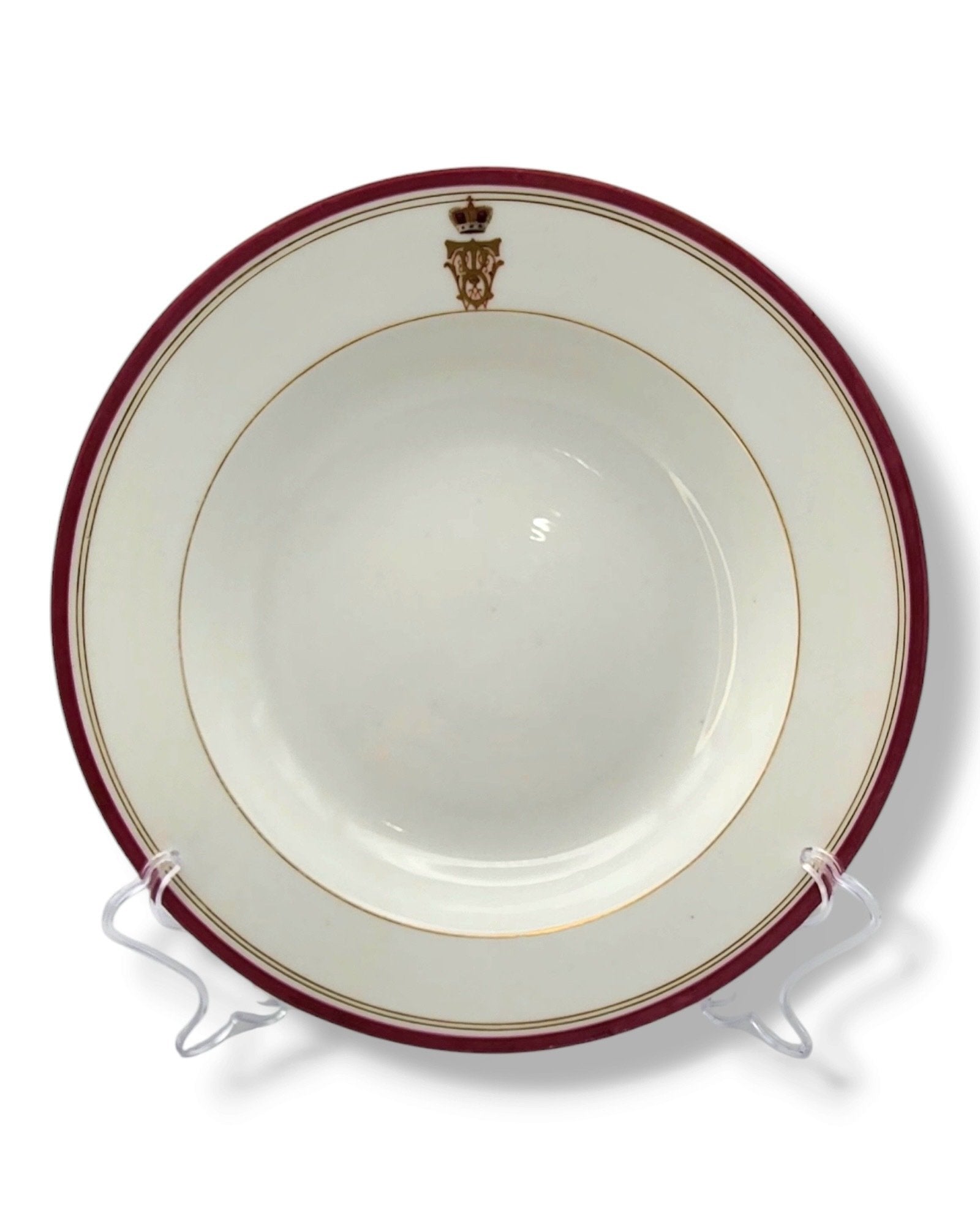 Imperial Russian Porcelain Plate St. Petersburg period of Emperor Alexander II Circa 1850