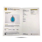 Earrings GIA Certified Turquoise and 12.02ct Diamond 950 Platinum Convertible Earrings Pendant Set