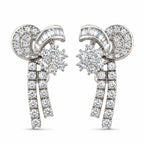 14K White Gold Flexible 2.0ct Diamond Strand Earrings
