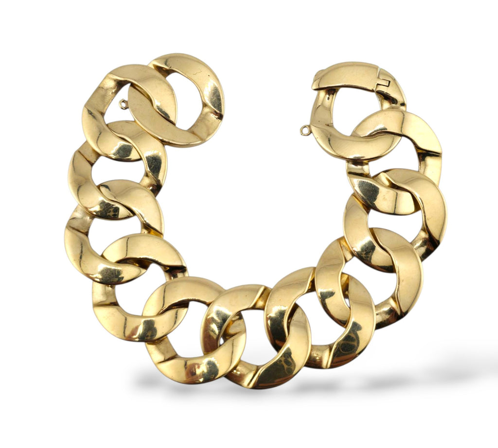 14K Yellow Gold Curb Link Bracelet