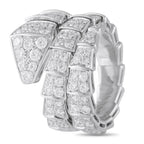 18K Bvlgari Serpenti Viper 18K White Gold 2.77ct Diamond Ring