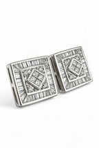 14K White Gold Diamond Earrings