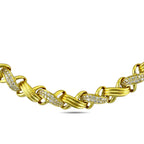 Jose Hess 18K Yellow Gold 7ct Diamond Necklace and Bracelet Suite