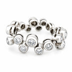 14K White Gold 1.00ct Diamond Abstract Flexible Band Ring