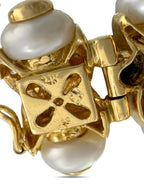 14K Yellow Gold Sapphire, Ruby, Emerald, Pearl and 1.03ct Diamond Bracelet