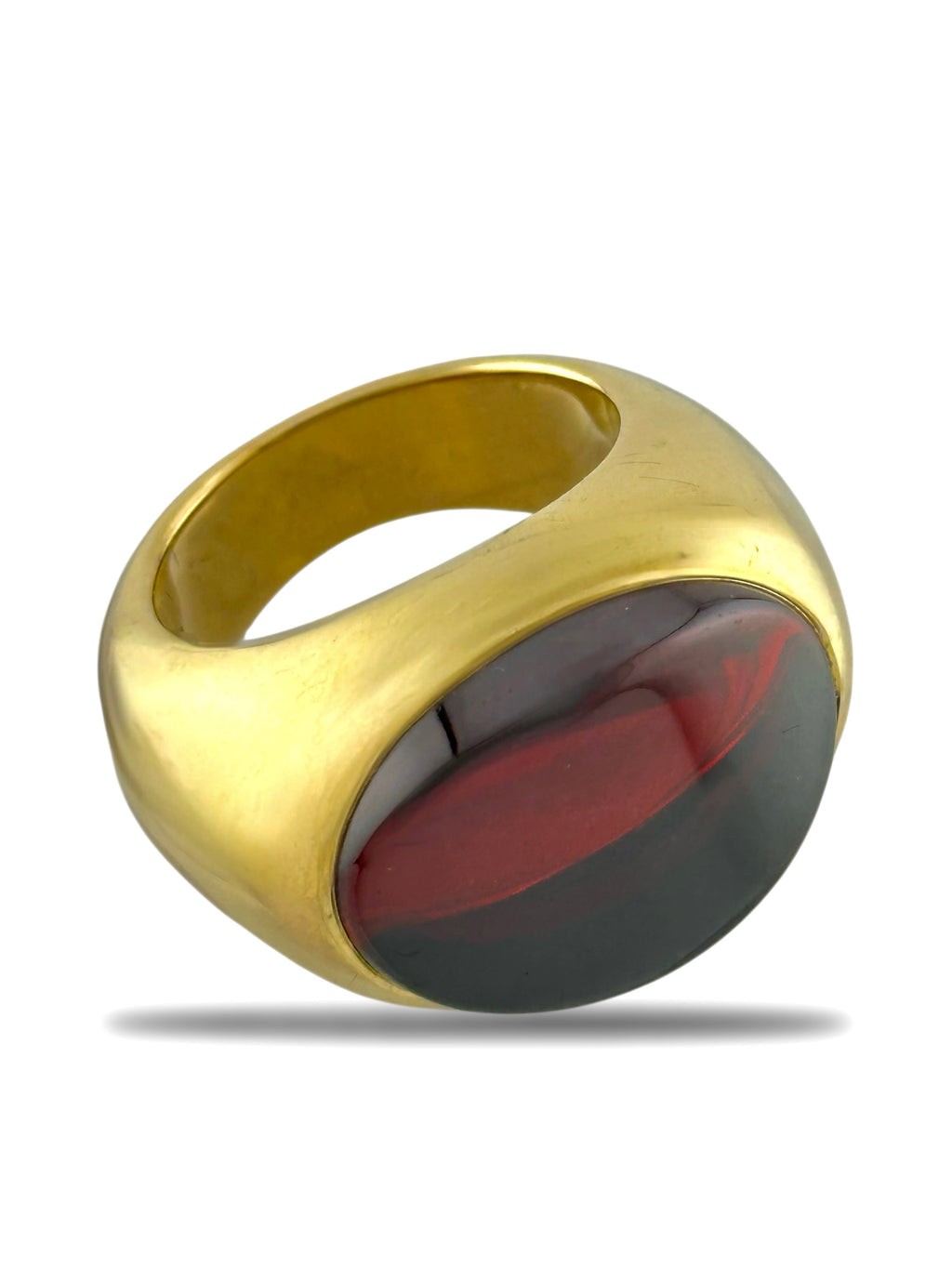 Pomellato 18K Yellow Gold Red Garnet Ring