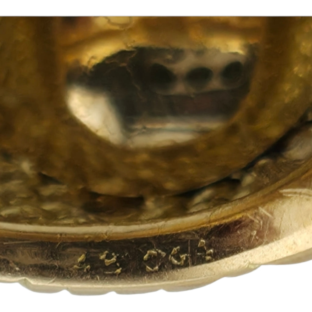 Boucheron Vintage 18K Yellow Gold and 4ct Natural Sapphire Rope Dome Ring