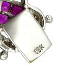 18K White Gold 2.0ct Diamond and 0.32ct Ruby Bracelet