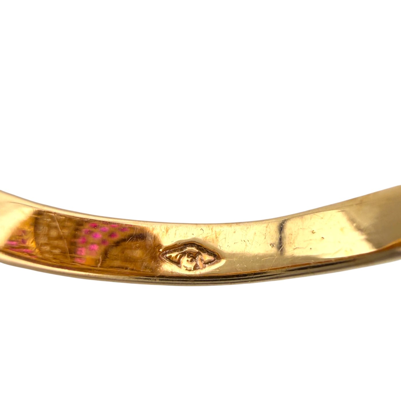 18K Rose Gold 0.62ct Diamond and 0.6ct Ruby Twisting Ring