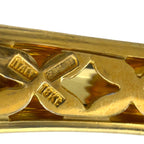 Italian 18K Yellow Gold Brushed 0.60ct Diamond Hinged Bracelet