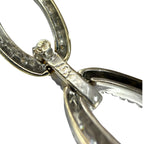 18K White Gold 4.2ct Diamond Oval Link Bracelet