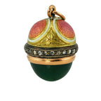 Imperial Russian 56K Gold Enamel and Diamond Pendant