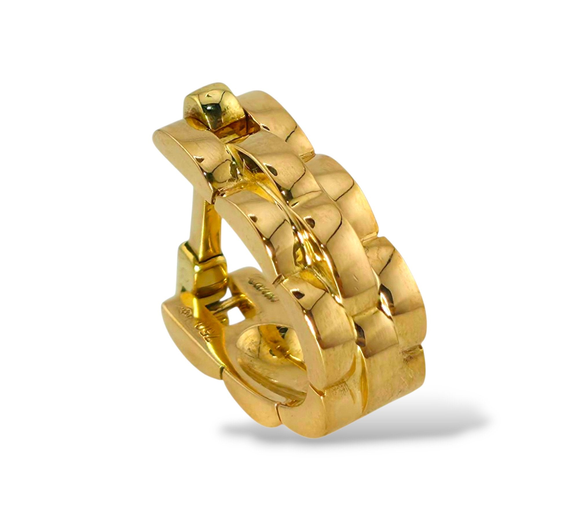 Cartier - Cufflinks - 18 kt. Yellow gold, Cartier Panthere 18k Yellow Gold Cufflinks