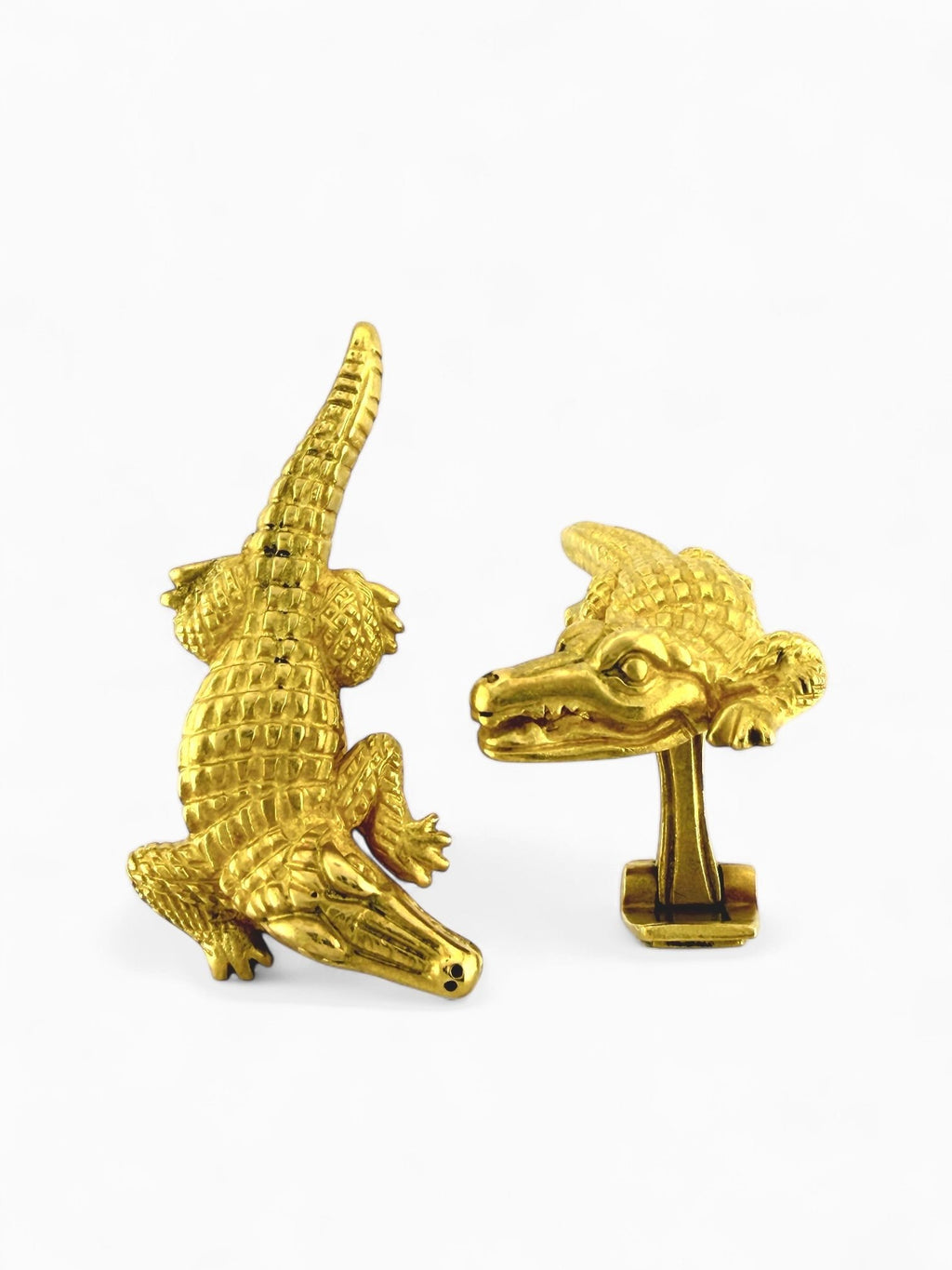 Kieselstein Cord 18K Yellow Gold Alligator Cufflinks