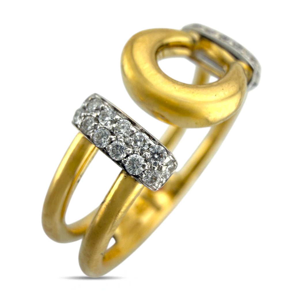 Roberto Coin 18K Yellow Gold 0.13ct Diamond Set Piece