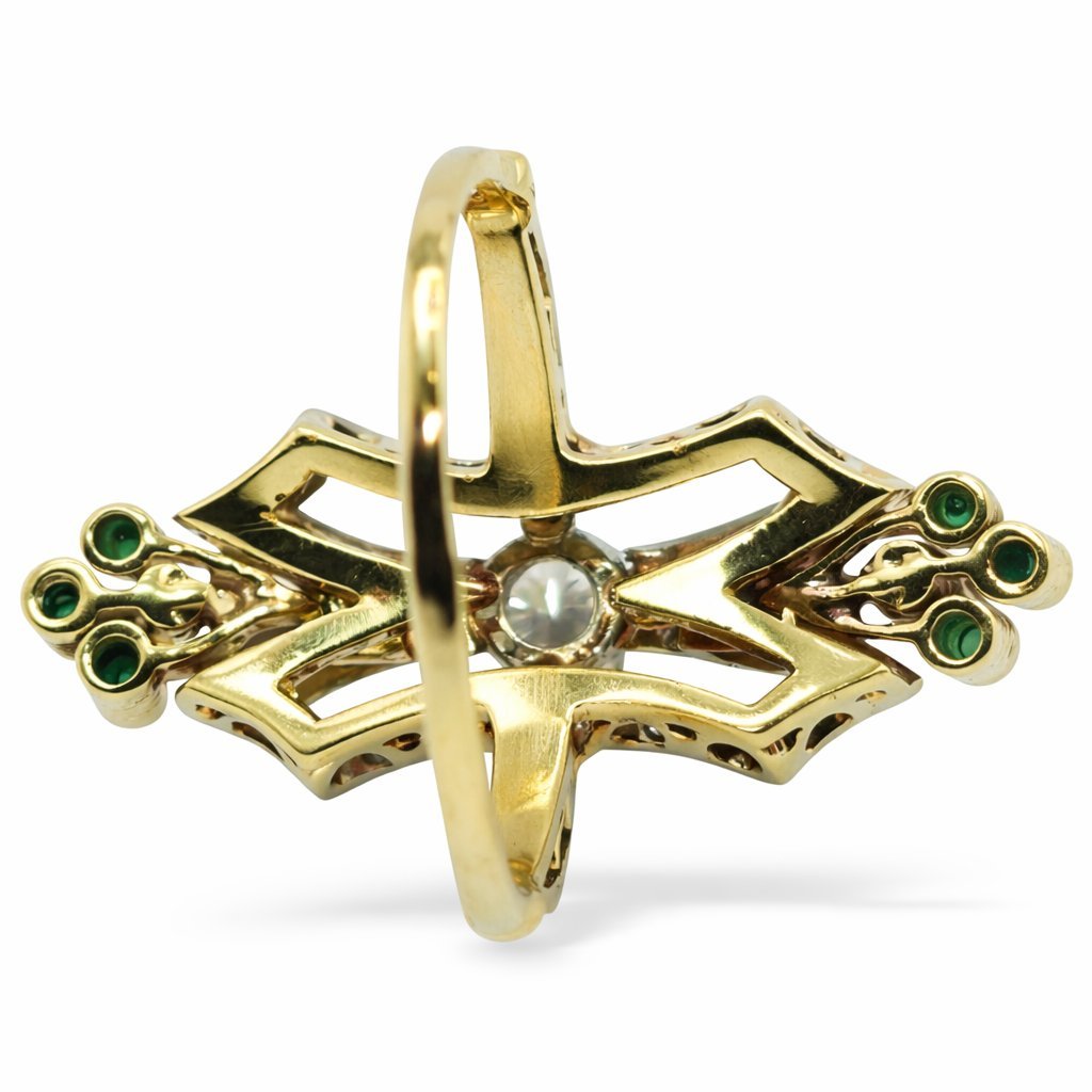 14K Gold 3.35ct Diamond & Sapphire Ring Diamond