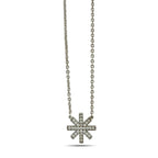 Hami 18K White Gold 1.31ct Diamond Star Necklace and Earring Set