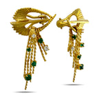 18K Yellow Gold Emerald and Diamond Clip-On Earrings