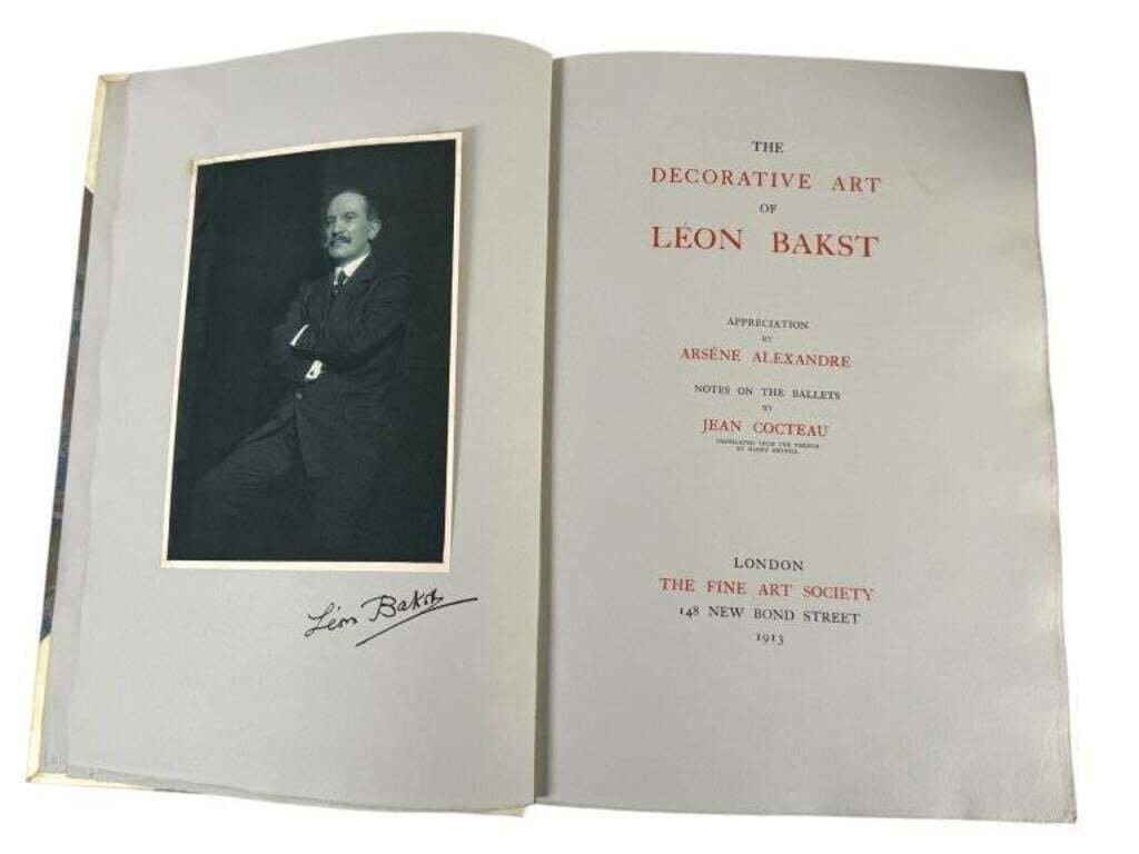 Arsene Alexandre, Jean Cocteau - The Decorative Art of Leon Bakst - 1913 Book
