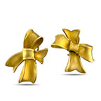 Vintage Angela Cummings 18K Yellow Gold Intertwined Ribbon Earrings