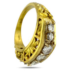 Sculpted 18K Yellow Gold and 0.75ct Diamond Ring