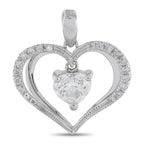 Platinum and 0.59ct Diamond Heart Pendant