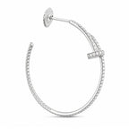 Cartier Juste un Clou white gold diamond large hoop earring