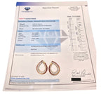 18K Yellow Gold Diamond and Ruby Large Earrings