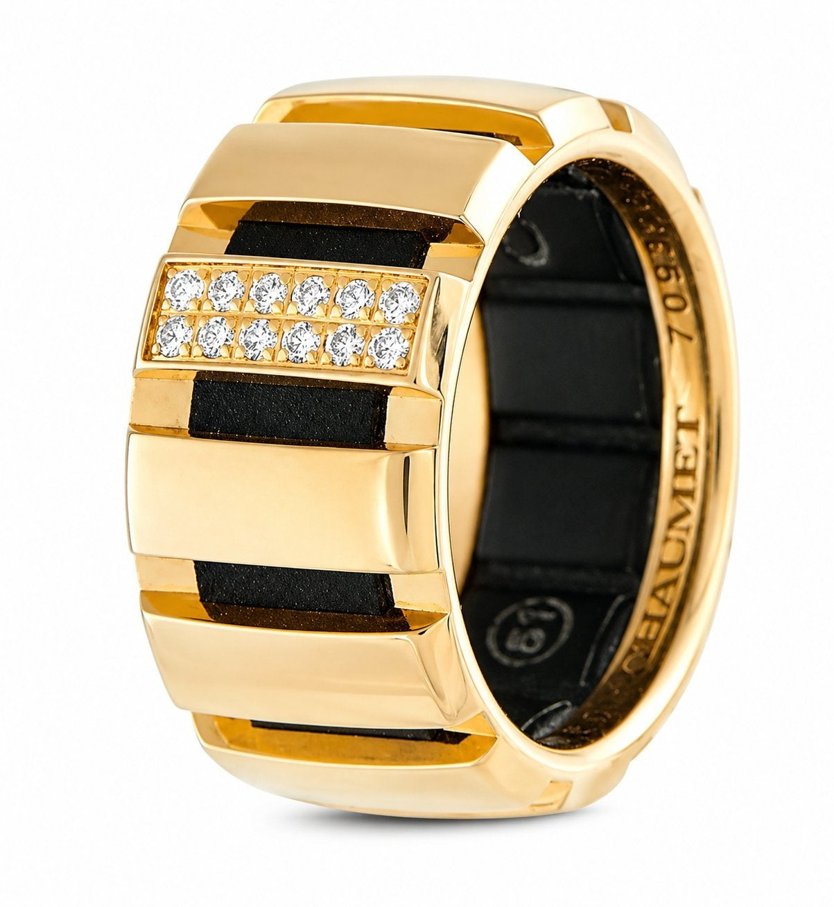 Chaumet 18K Yellow Gold and Diamond Class One Band Ring