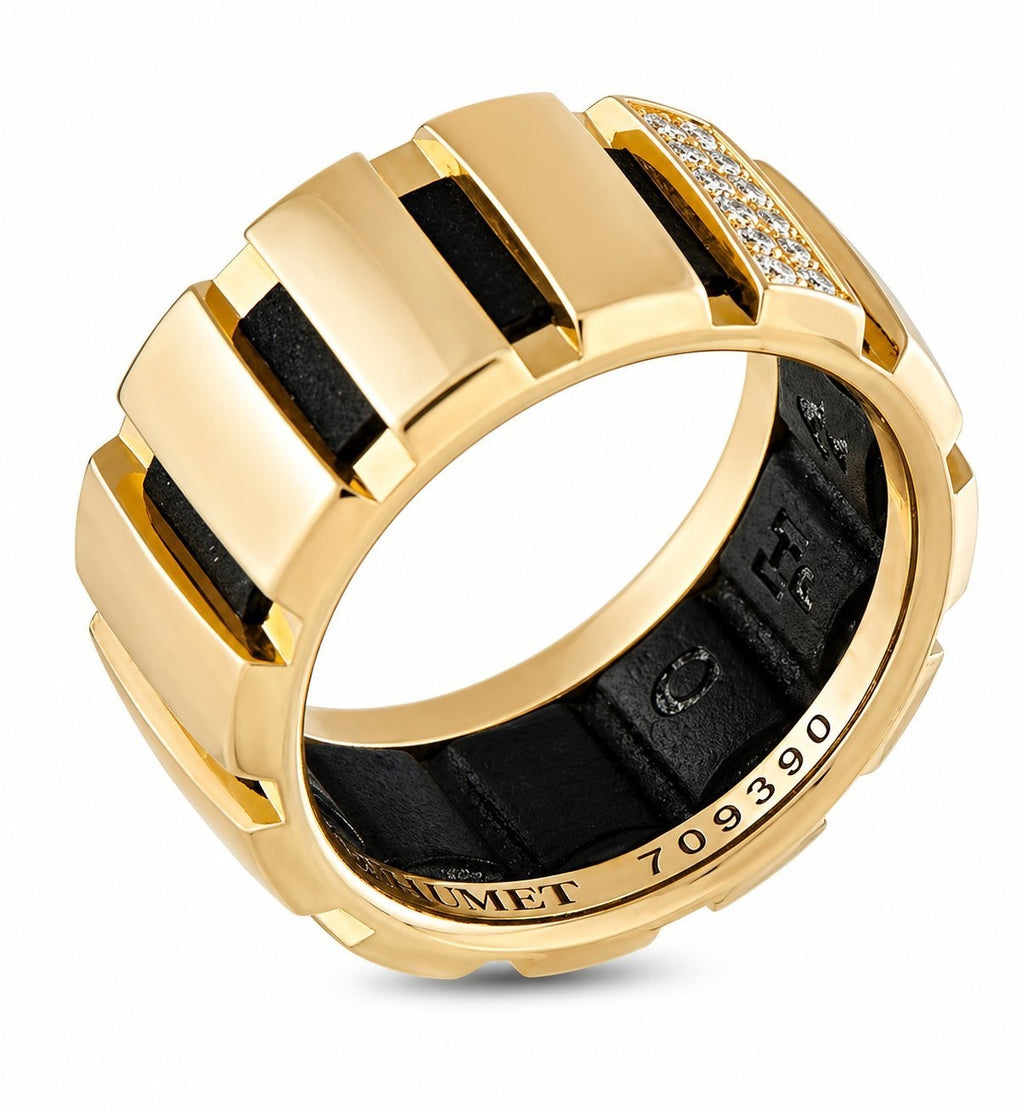 Chaumet 18K Yellow Gold and Diamond Class One Band Ring