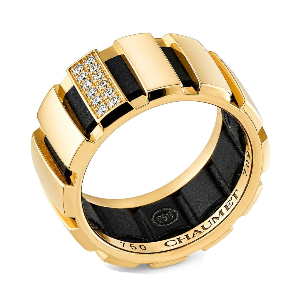 Chaumet 18K Yellow Gold and Diamond Class One Band Ring