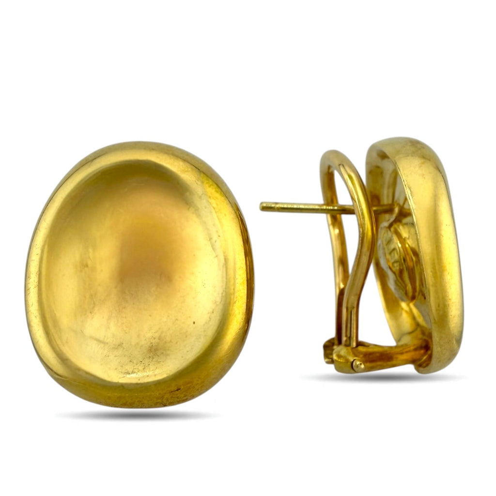 Robert Lee Morris  18K Yellow Gold Round Earrings