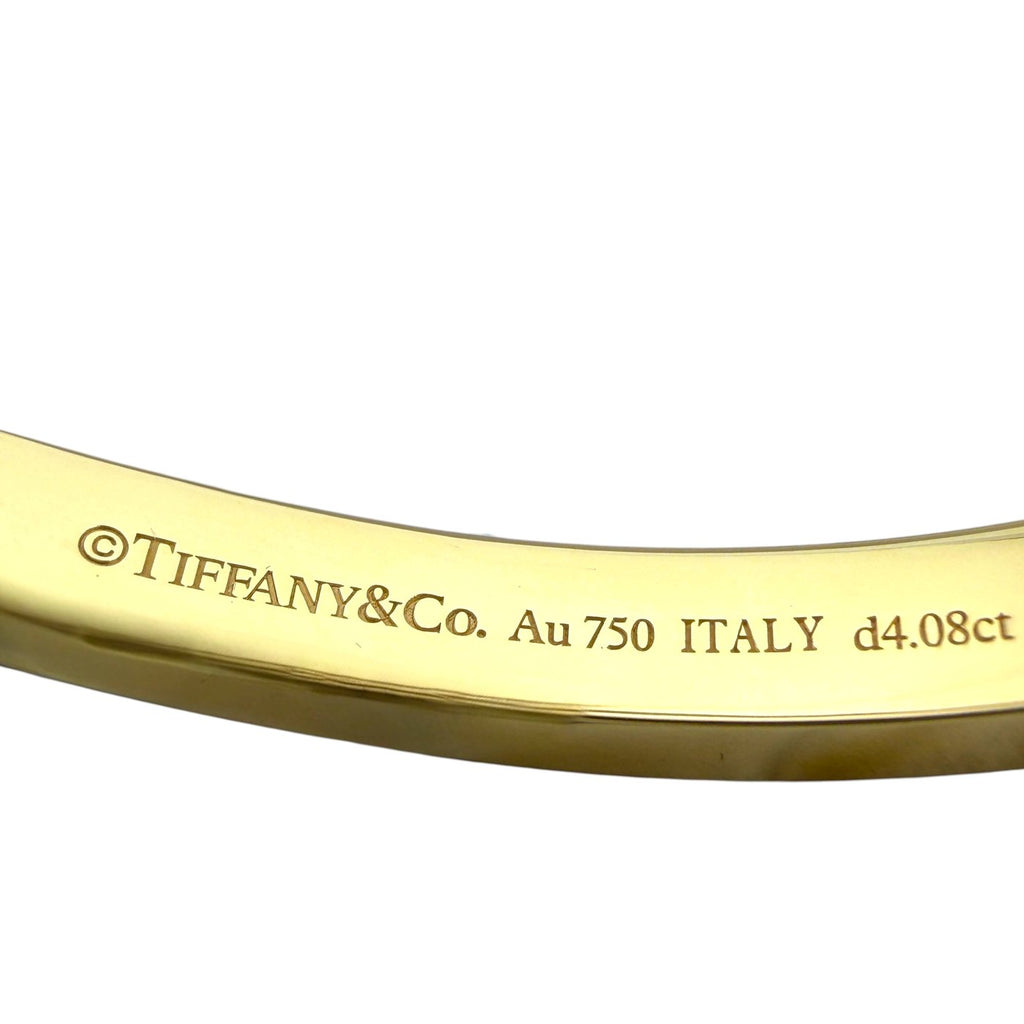 Gold bracelet inside stamp: TIFFANY&Co. Au 750 ITALY d4.08ct