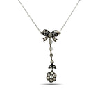 14K White Gold 1ct Diamond Pendant Necklace