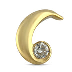 14K Yellow Gold 1.5ct Diamond Spiral Earrings