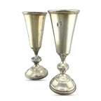 Imperial Russian 84 Zolotnik Silver Pair of Antique Cups
