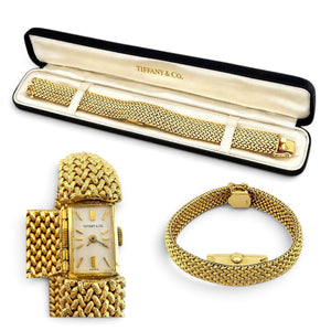 Tiffany & Co. 14K Gold Woven Bracelet Watch