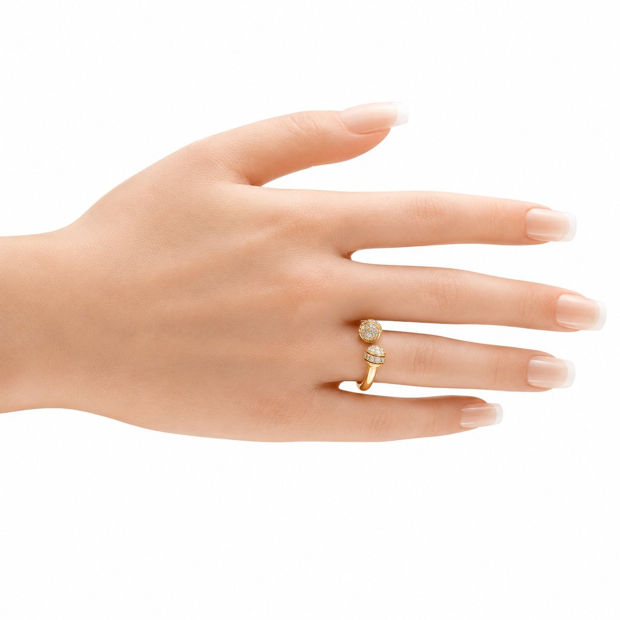 Piaget Possession 18K yellow gold diamond ring on hand